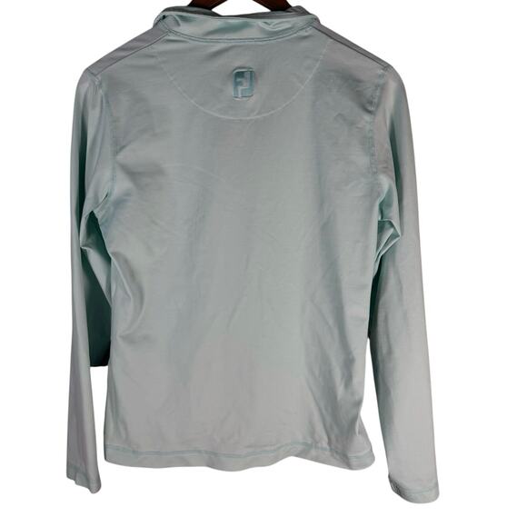 FootJoy Women’s Full Zip Golf Jacket Size Small Light Aqua Blue Activewear - Picture 2 of 10